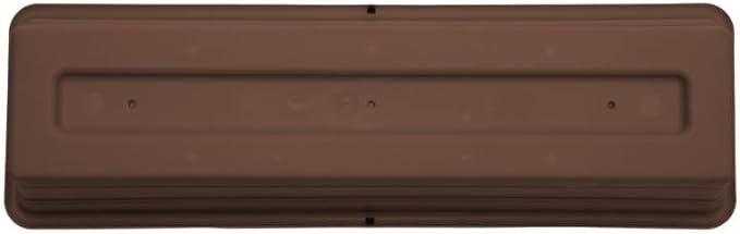 Bloem Dura Cotta Window Box Planter: 24" - Chocolate - with Tray, Weatherproof Resin Box, Removable Tray for Indoor & Outdoor Use, Gardening, 3 Gallon Capacity