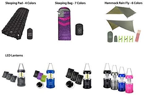 Gold Armour Camping Hammock - XL Double Hammock Portable Hammock Camping Accessories Gear for Outdoor Indoor with Tree Straps, USA Based Brand (Black and Gray)