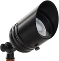 VOLT Fat Boy 12V Brass Outdoor Spotlight (Black) for Low Voltage Landscape Lighting of Yard, Lawn, Garden, Patio, Trees & House