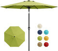 Garvee 10FT Patio Umbrella - Outdoor Table Umbrella with Smooth Crank Lift, Push Button Tilt and 8 Sturdy Ribs - Market Umbrella UV Protection Waterproof for Pool, Deck, Yard, Garden (Apple Green)