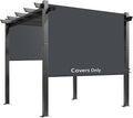 Universal Waterproof Pergola Canopy Shade Cover Replacement - 17'x6.8' Outdoor Sun Shades Canopy Top for Patio Gazebo Deck Balcony Porch, Cover Only (Dark Gray)