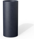 Kante 23.6 Inch Tall Cylindrical Planter, Large Round Plant Pots with Drainage Hole, Made with Concrete, Suitable for Indoor Outdoor Plants, Home Decor, Charcoal