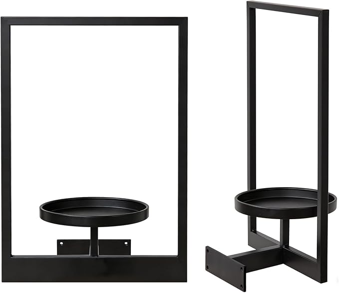 Wall Hanging Plant Stands Planter Shelves, Indoor Outdoor Window Plant Hanger Decor for Living Room Entryway (Black 3-Pack)
