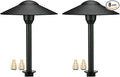 Lumina Lighting® 3W Landscape Lighting 12V Landscape Lights Low Voltage Landscape Path Lights Warm White Waterproof Outdoor Replaceable G4 LED Bulb for Garden Pathway Lawn Yard (Black, 2-Pack)