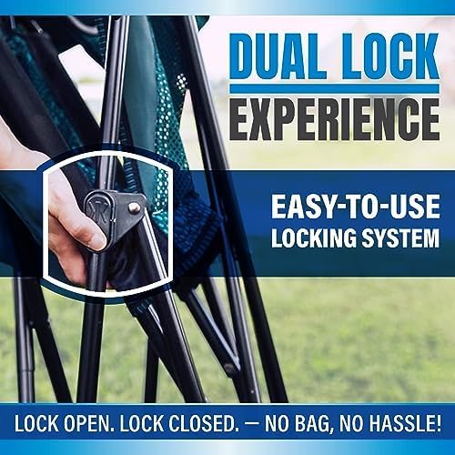 Kijaro Dual Lock Portable Camping Chairs - Versatile Folding Chair, Sports Chair, Outdoor Chair & Lawn Chair - Dual Lock Feature Red Rock Canyon