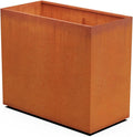 Plantercraft Large Rectangular Planters for Outdoor Plants - 48x24x42 Corten Steel Planter | Extra Large Metal Planter Box for Patio Privacy Screen & Modern Landscapes | Fully Assembled & Made in USA