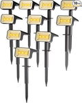Fabrito Solar Spot Lights Outdoor 10 Pack, [108Leds, 4 Modes] Auto On/Off Spotlights, IP67 Waterproof Landscape Lights for Tree, Yard, Patio, Pool, Pathway, Driveway, Warm White