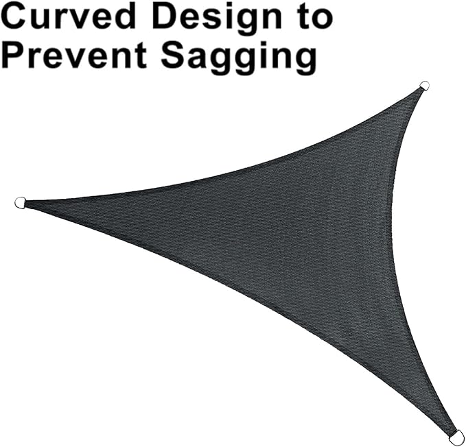 LOVE STORY Custom Size 5'x6'x7.8' Graphite Grey Sun Shade Sail Right Triangle Sunshade Fabric Awning Canopy for Patio Backyard Carport Pergola (Customized)