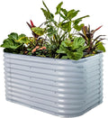32" Extra Tall Raised Garden Bed Kits, 3.5 x 5 x 2.7ft Raised Planter Box Outdoor, 2 x 6.5 x 2.7ft Deep Root 6 in 1 Modular Metal Raised Beds for Gardening Vegetables Flowers Fruits - Sky Blue