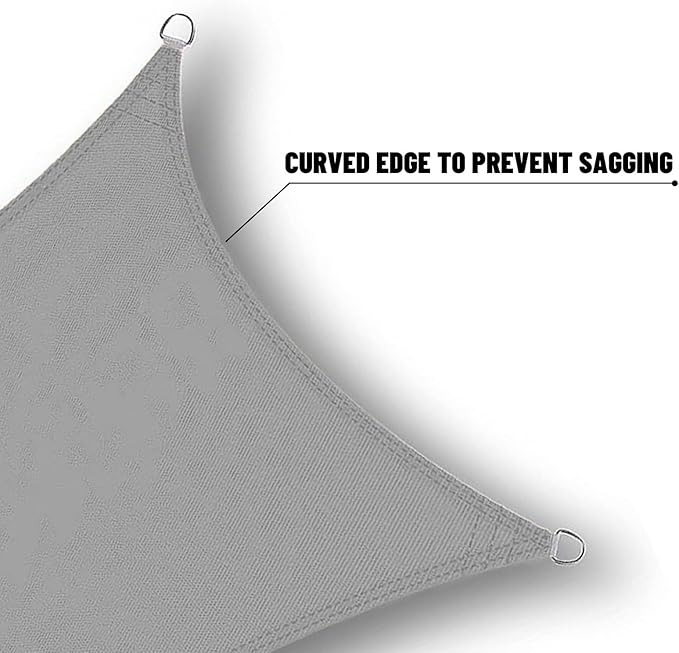 SUNNY GUARD Waterproof Sun Shade Sail 9' x 14' Charcoal Rectangle UV Block Sunshade for Backyard Yard Deck Patio Garden Outdoor Activities and Facility(Customized)