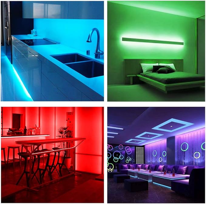 DAYBETTER Led Strip Lights Waterproof, 32.8ft(2 Rolls of 16.4ft) Led Tape Lights Color Changing 300 LEDs Light Strips Kit with 44 Keys Ir Remote Controller and 12v Power Supply for Indoor Outdoor Use