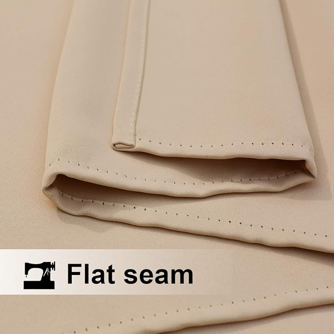 NICETOWN 2 Panels Outdoor Curtains for Patio Waterproof 108 inch Extra Long, Rustproof Grommet Room Darkening Thermal Insulated Privacy Outdoor Space Drape for Gazebo, W84 x L108, Biscotti Beige