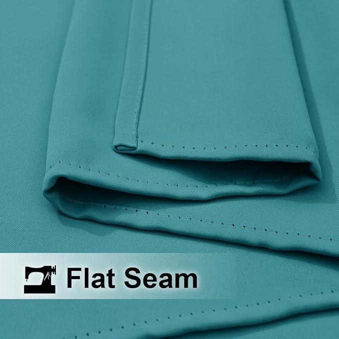 NICETOWN 2 Panels Peacock Teal Outdoor Curtains for Patio Waterproof 108" Long, Triple Weave Rustproof Grommet Thermal Insulated Privacy Room Darkening for Gazebo/Pergola, W52 x L108