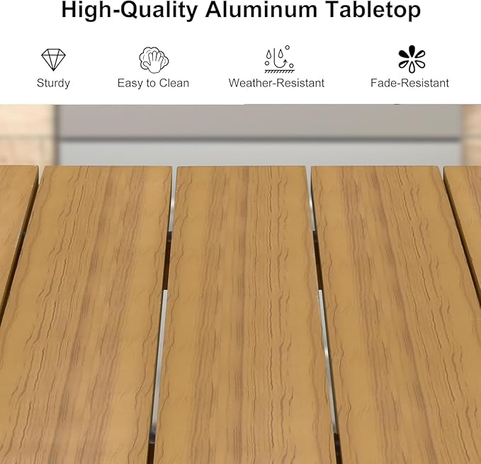 PURPLE LEAF 13 Pieces Oversized Patio Dining Set with Outdoor Aluminium Dining Table and Woven Chairs Modern Metal Furniture Cushions Sets for Garden Yard Indoor Decor Kitchen Teak
