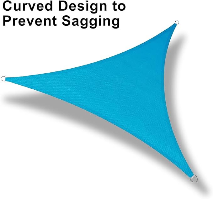 LOVE STORY Custom Size 10'x15'x18' Turquoise Blue Sun Shade Sail Right Triangle Sunshade Fabric Awning Canopy for Patio Backyard Carport Pergola (Customized)
