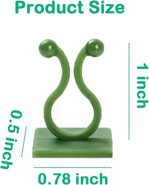 100Pcs Plant Climbing Wall Fixture Clips, Plant Vine Wall Clips Self-Adhesive Plant Hooks for Vines, Invisible Plant Vine Holders for Climbing Plants Vines Indoor Outdoor Cable Wire Fixing