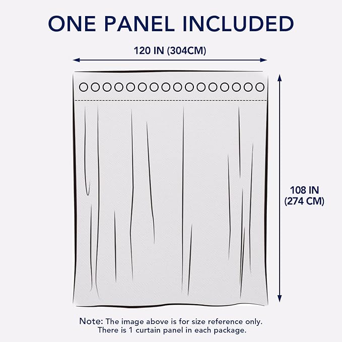 PureFit Outdoor Curtains for Patio Waterproof Weatherproof, UV Resistant Outside Curtains for Gazebo, Front Porch, Pergola, Sun Blocking Privacy Curtain, 120W x 108L inch, 1 Panel, Light Gray