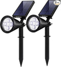 InnoGear Solar Lights Outdoor Waterproof Solar Garden Light for Outside Yard Landscape Lighting Pathway Spot Lights Spotlight Wall Light Auto On/Off, Pack of 2 (Cool White)