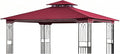 SCOCANOPY Replacement Gazebo Canopy for 10 x 12 Regency II Patio Gazebo Model L-GZ798PST,A101004104,A101004105,(Burgundy)