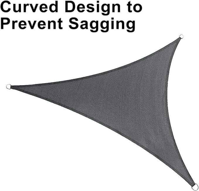 LOVE STORY Custom Size 11'x11'x15.6' Dark Grey Sun Shade Sail Right Triangle Sunshade Fabric Awning Canopy for Patio Backyard Carport Pergola (Customized)