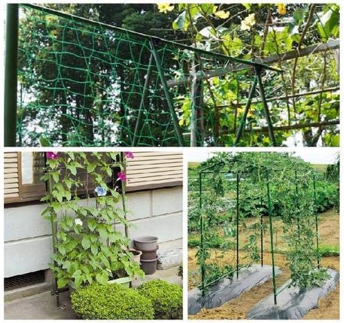 Green Polypropylene Garden Trellis Netting 6.5x100 ft, Heavy Duty Plant Support Net for Climbing Vegetables, Fruits & Flowers
