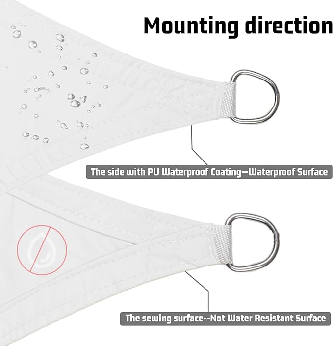 LOVE STORY Rectangle 5'x8' Waterproof Sun Shade Sail Canopy UV Block for Outdoor Patio Backyard Carport,White(We Make Custom Size)