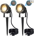 20W Dusk to Dawn Led Outdoor Light 120V 3000K 2000lm Warm White LED Spot Lights Outdoor Landscape Spotlights with Photocell Sensor IP65 Waterproof Spot Lights for Yard Flag Garden Tree, 2 Pack