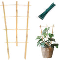 Bamboo Trellis 10 Pack, 16in Fan-Shaped Plant Trellis Indoor for Climbing Plants
