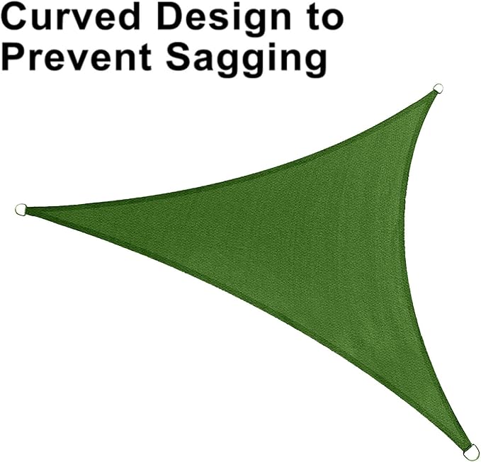 LOVE STORY Custom Size 8'x11'x13.6' Piquant Green Sun Shade Sail Right Triangle Sunshade Fabric Awning Canopy for Patio Backyard Carport Pergola (Customized)