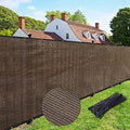 UPGRADE Privacy Fence Screen 3'x12' Brown Outdoor 90% Visibility Blockage 170 GSM Mesh Shade Cover Panels for Backyard,Balcony,Home Decoration with Zip Ties,Customized Avaliable