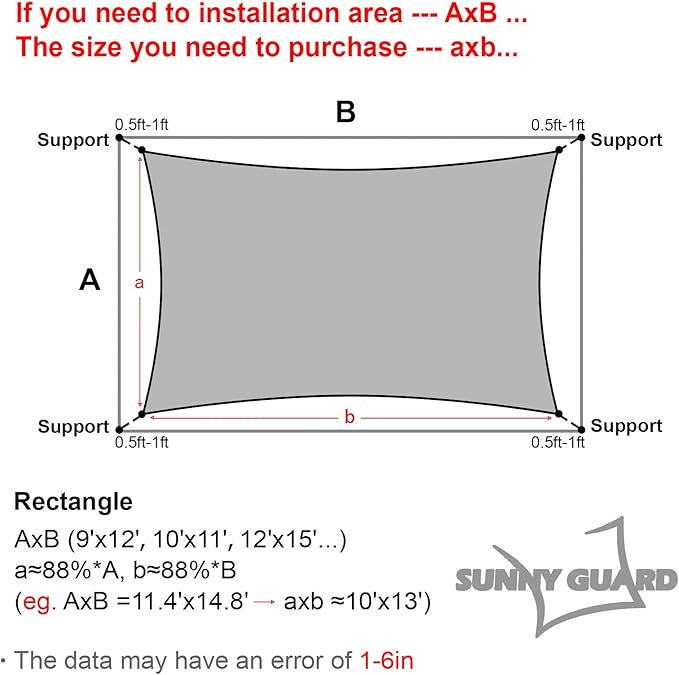 SUNNY GUARD Custom Size 19'x26' Rectangle Brown UV Block Sunshade for Backyard Yard Deck Patio Garden Outdoor Activities and Facility(Customized)