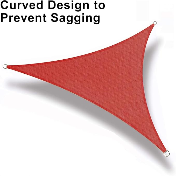 LOVE STORY Custom Size 13'x13'x18.4' Terra Red Sun Shade Sail Right Triangle Sunshade Fabric Awning Canopy for Patio Backyard Carport Pergola (Customized)
