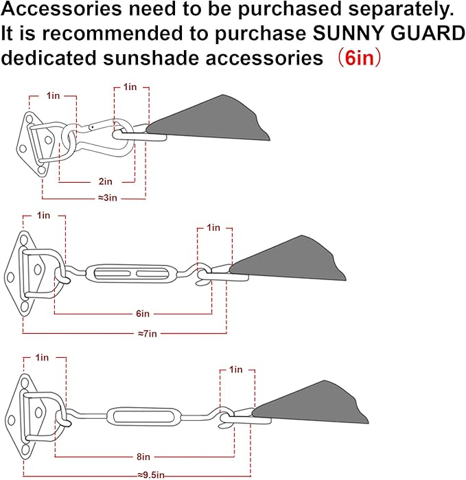 SUNNY GUARD Sun Shade Sail 8' X 8' X 8' Triangle Brown UV Block Sunshade for Backyard Yard Deck Patio Garden Outdoor Activities and Facility(We Make Custom Size)