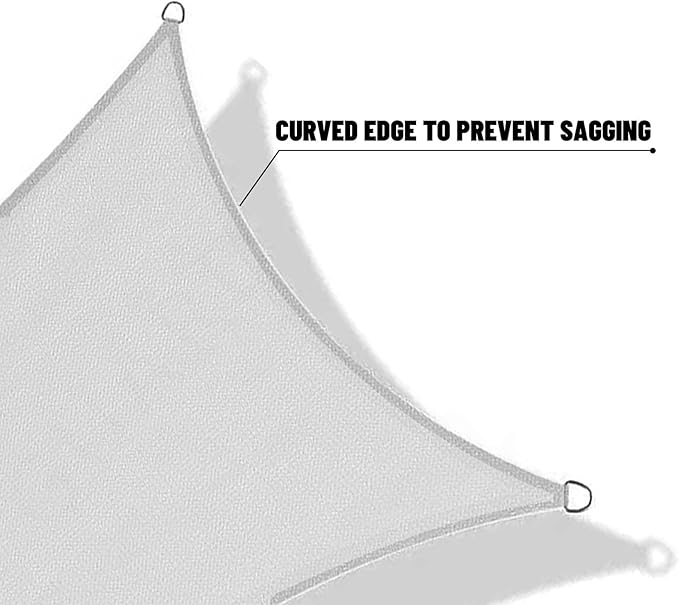 SUNNY GUARD Custom Size 8'x15'x17' Silver Grey Sun Shade Sail Right Triangle UV Block Shade for Backyard Yard Patio Deck Garden(Customized)
