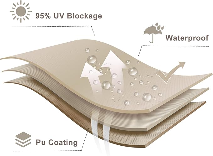 LOVE STORY Right Triangle 6'x7'x9.2' Waterproof Sun Shade Sail Canopy UV Block for Outdoor Patio Backyard Carport,Taupe(We Make Custom Size)