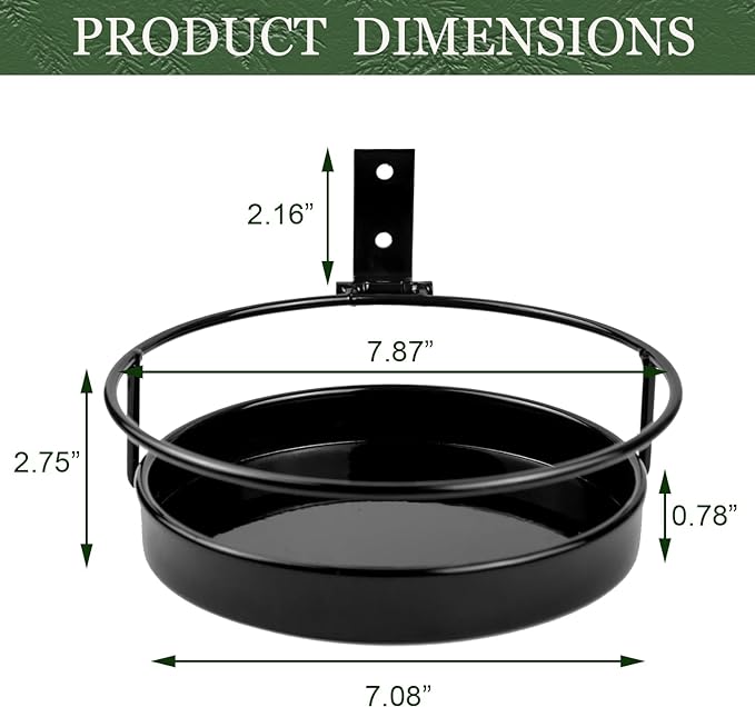 ARTORA Wall Mounted Plant Holder, 2 Pack Metal Flower Pot Wall Hanging Shelf Black Indoor Outdoor Decorative Floating Shelves Planter Hanger Racks for Bedroom Living Room Porch Balcony Decor