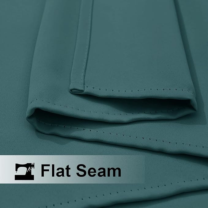NICETOWN Patio Outdoor Curtain Waterproof, Thermal Insulated Rustproof Grommet Blackout Indoor Outdoor Gazebo Curtain/Drape for Outdoor Activity, Teal, 1 Panel, W52 by L84