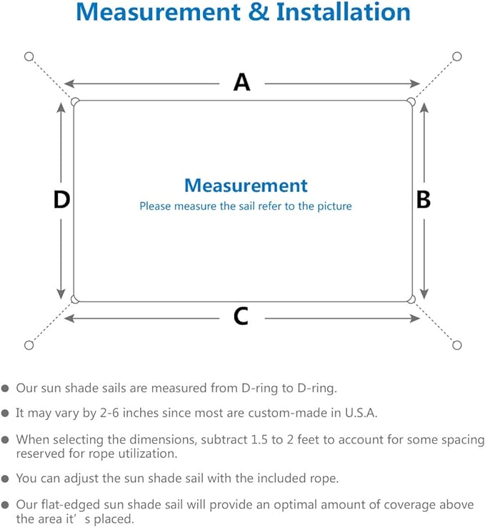 Eden's Decor Straight Flat-Edged Sun Shade Sail Rectangular 11' x 12' Wheat UV-Blocking Outdoor Canopy Fabric Cloth Awning for Pergola Patio Garden Backyard Custom Size