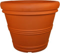Tusco Products RR155TC Classic Rolled Rim Garden Planter, 15.5", Terra Cotta