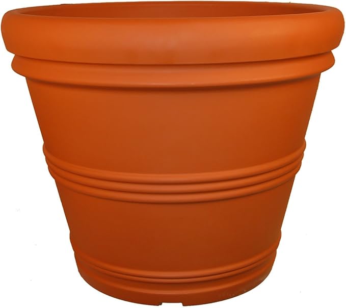 Tusco Products T30 Rolled Rim Pot, Round, Terra Cotta, 30-Inch