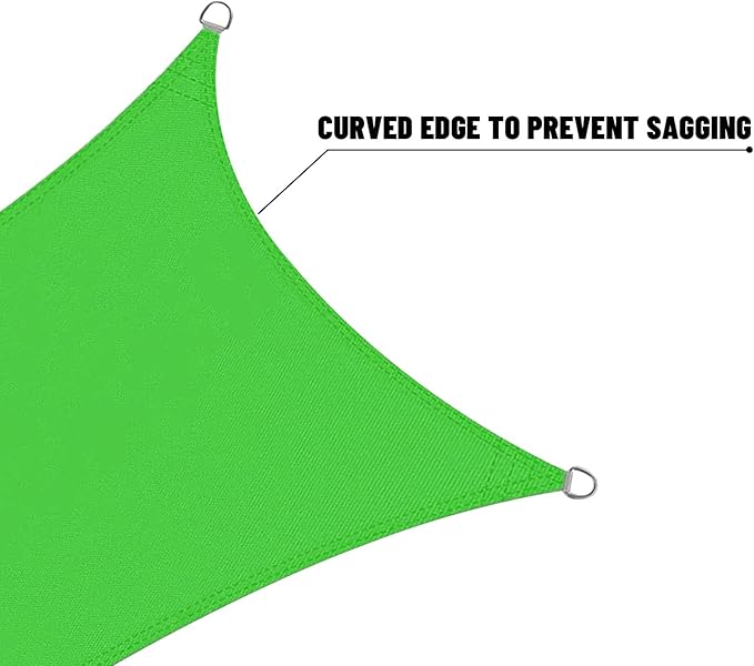 LOVE STORY Right Triangle 5'x5'x7.1' Waterproof Sun Shade Sail Canopy UV Block for Outdoor Patio Backyard Carport,Fruit Green(We Make Custom Size)