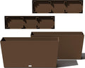 Veradek Midori Long Trough Planter (Espresso, 39 inch - 2 Pack with 2 Saucer Trays)