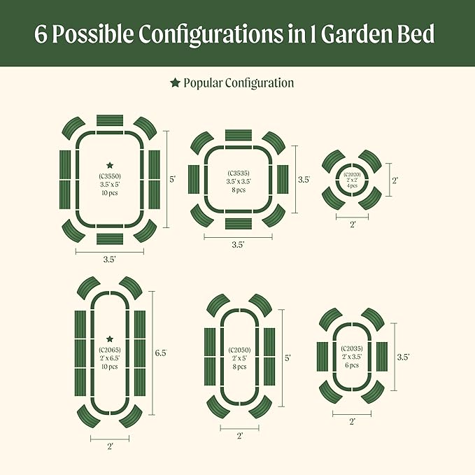 32" Extra Tall Raised Garden Bed Kits, 3.5 x 5 x 2.7ft Raised Planter Box Outdoor, 2 x 6.5 x 2.7ft Deep Root 6 in 1 Modular Metal Raised Beds for Gardening Vegetables Flowers Fruits - Sunlit Oak