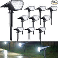 Biling Solar Spot Lights - 2-in-1 Outdoor Landscape Lights, 12 LED Bulbs - Solar Powered, IP67 Waterproof & Adjustable for Patio, Pathway, Yard, Garden, Driveway & Pool