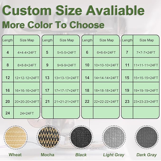 Artpuch Outdoor Pergola Shade Cover 11x23 FT Sun Shade Cloth with Grommets Light Grey 90% UV Protection Canopy Patio Privacy Screen (Customized Available)