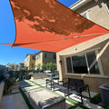SUNLAX Sun Shade Sail 10' x 12' x 15.6' Terra Red Rectangle Canopy Sail Shade Cover UV Block Permeable Sunshade Outdoor for Patio Backyard Deck Pergola (We Make Custom Size)