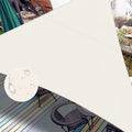 LOVE STORY Right Triangle 12'x20'x22.4' Waterproof Sun Shade Sail Canopy UV Block for Outdoor Patio Backyard Carport,Cream(We Make Custom Size)
