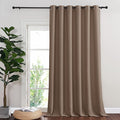 NICETOWN Blackout Sliding Glass Door Curtains, Room Darkening Thermal Insulated Curtains for Living Room Bedroom, Extra Wide Window Drapes, 1 Panel, W80 x L118, Cappuccino