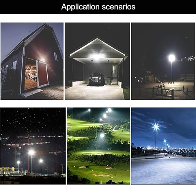 2Pack LED Flood Light Outdoor,150W LED Work Light 15500lm with 6FT US Plug,IP66 Waterproof Exterior Security Lights,6000K Daylight White Outside Floodlights Slim Design for Playground Yard