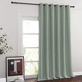 NICETOWN Blackout Sliding Glass Door Curtains, Room Darkening Thermal Insulated Curtains for Living Room Bedroom, Extra Wide Window Drapes, 1 Panel, W80 x L118, Sage Green